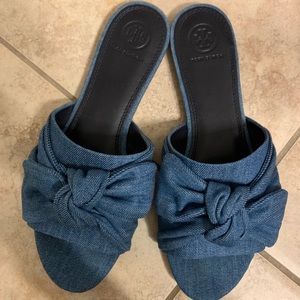 Tory Burch Denim Slide